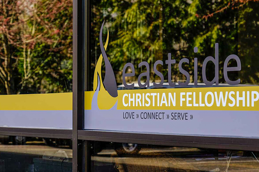 Eastside Christian Window Graphics - Close Up